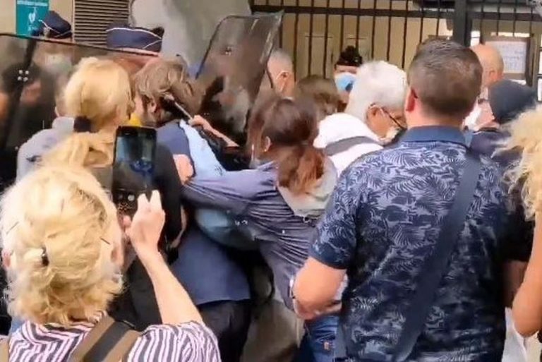 Soignants expulsés à Marseille (capture twitter)