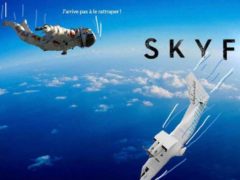 MMême James Bond n'arrive pas à rattraper le Skylander dessin des anciens salariés)
